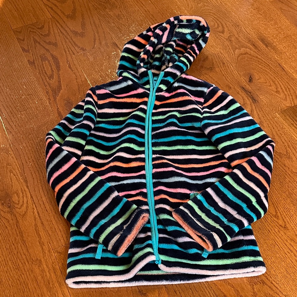 Lands' End Multicolor Striped Kids Hoodie